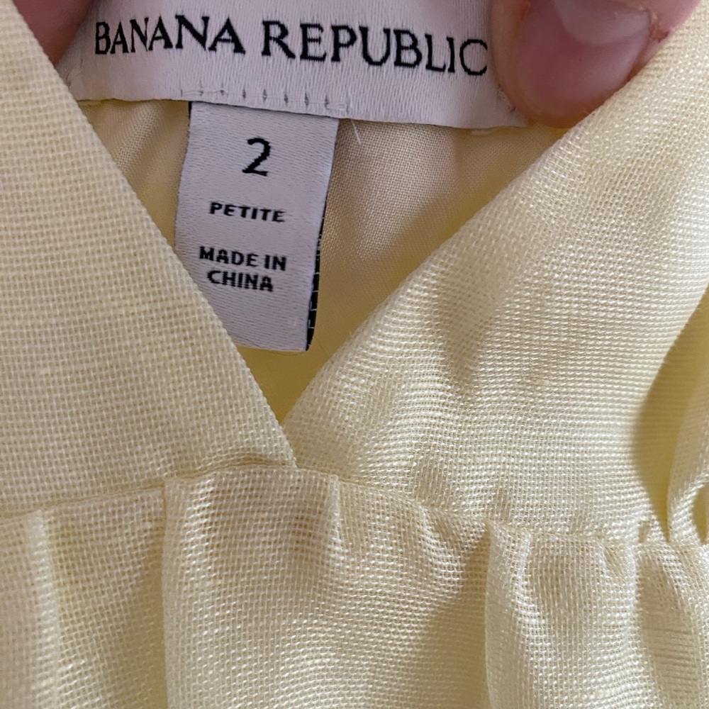Banana Republic Light Yellow Dress